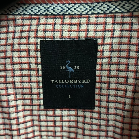 Men’s Large shirt sleeve button up Tailorbyrd shirt - Picture 3 of 3